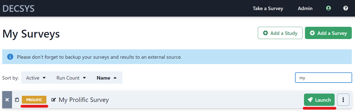 DECSYS Survey ready